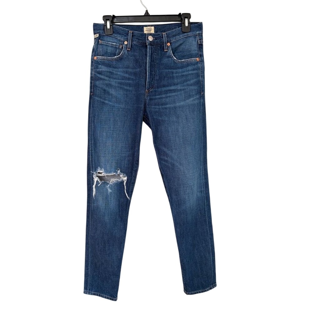 Citizens Of Humanity Liya High Rise Classic Fit Crop Jeans in Lowe Wash, Size 25